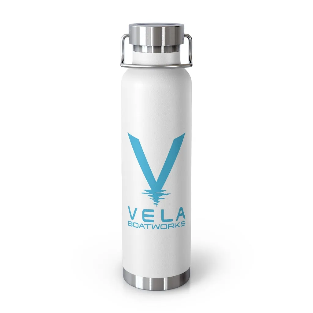 Vela Blue Logo 22oz Vacuum Insulated Bottle