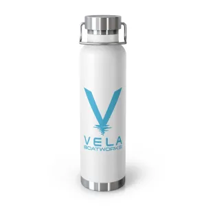 Vela Blue Logo 22oz Vacuum Insulated Bottle