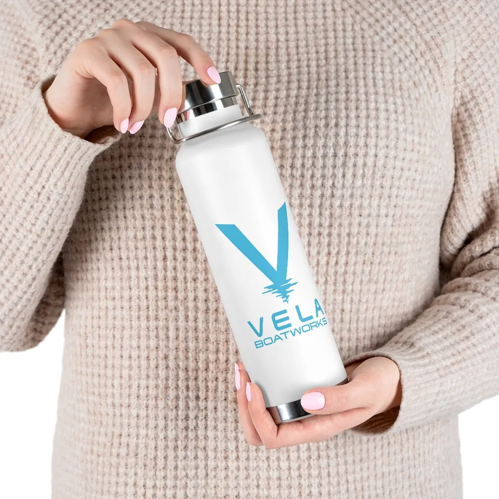 Vela Blue Logo 22oz Vacuum Insulated Bottle