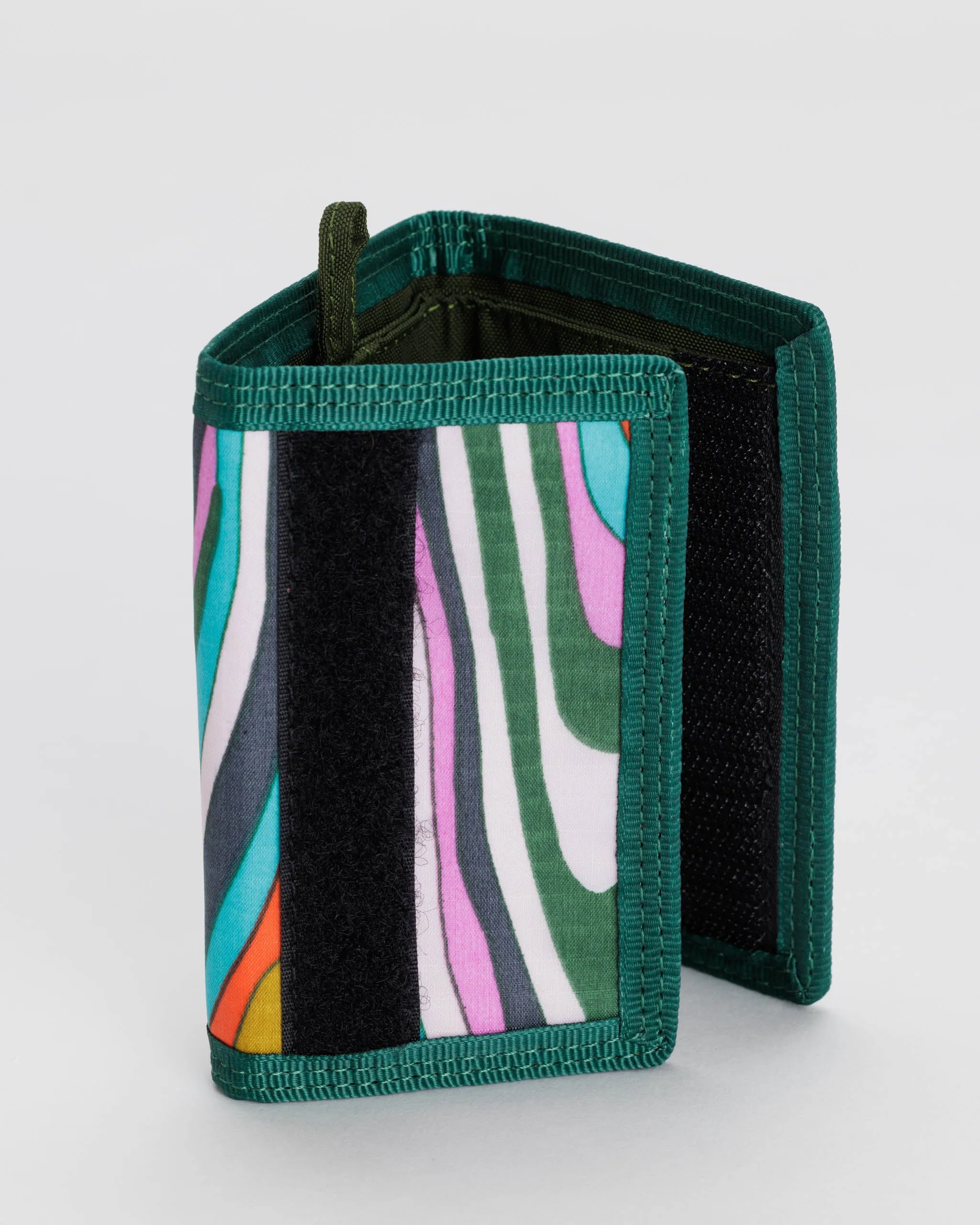 Velcro Nylon Wallet - Candy Woodgrain