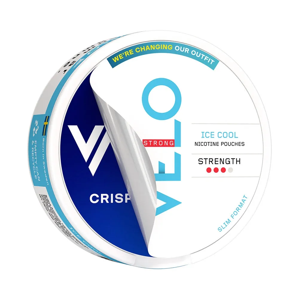 Velo Crispy Peppermint (Ice Cool Strong) Nicotine Pouches (20Pcs/Can)