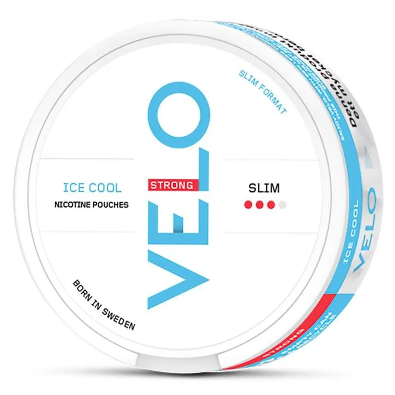 Velo Crispy Peppermint (Ice Cool Strong) Nicotine Pouches (20Pcs/Can)