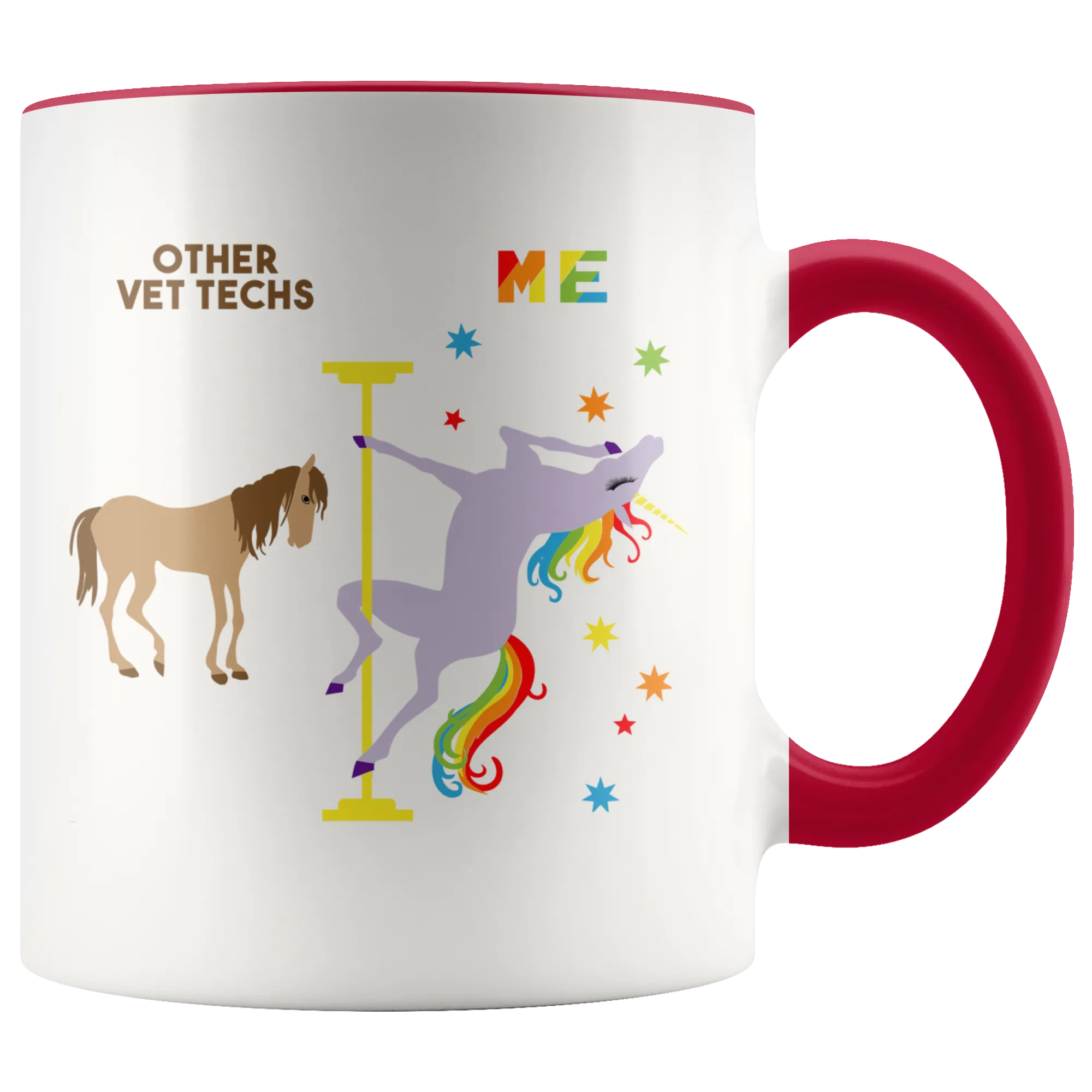 Veterinary Technician Gift for Vet Tech Mug Funny Veterinary Tech Retirement Gift Graduation Gift Idea Coffee Cup Pole Dancing Unicorn