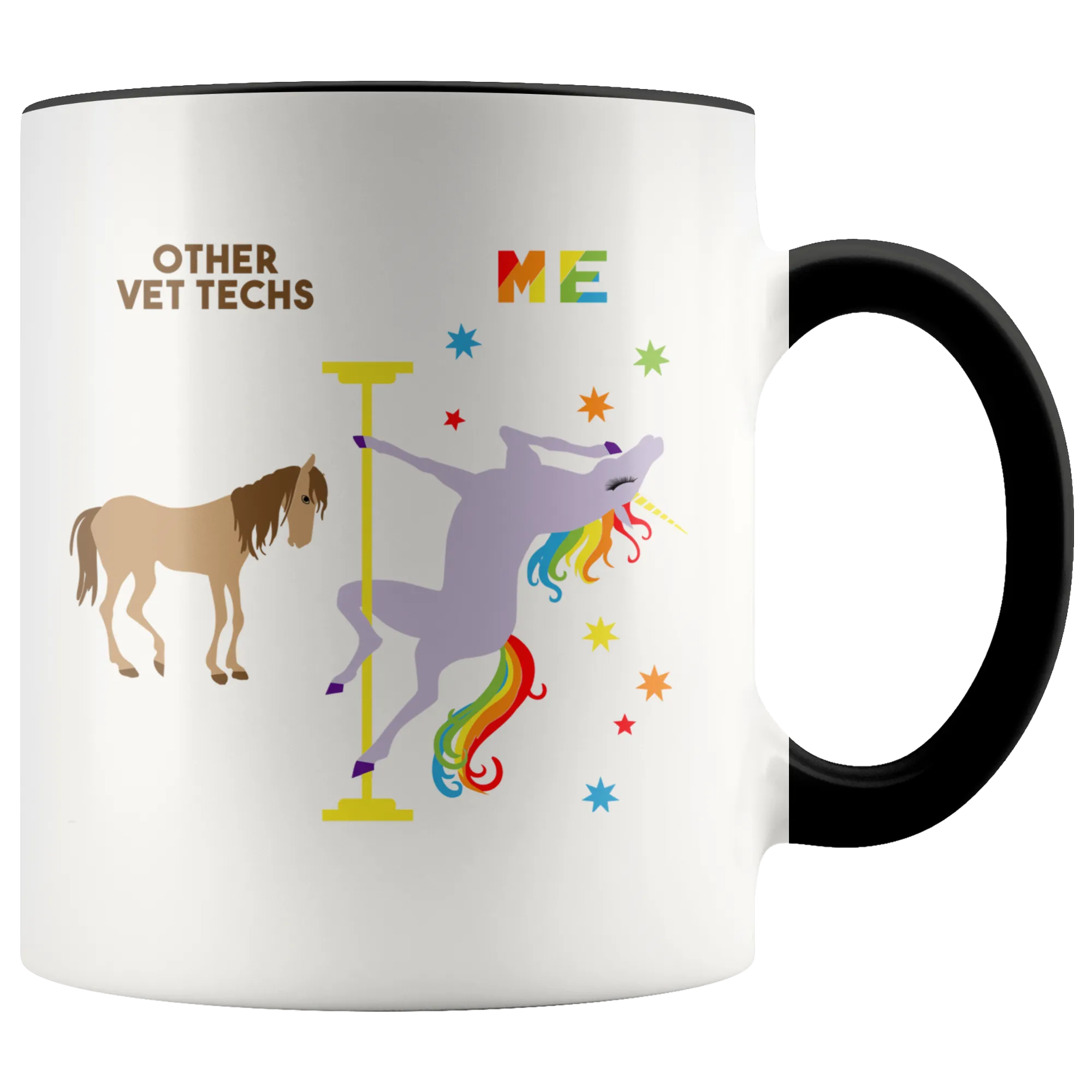 Veterinary Technician Gift for Vet Tech Mug Funny Veterinary Tech Retirement Gift Graduation Gift Idea Coffee Cup Pole Dancing Unicorn