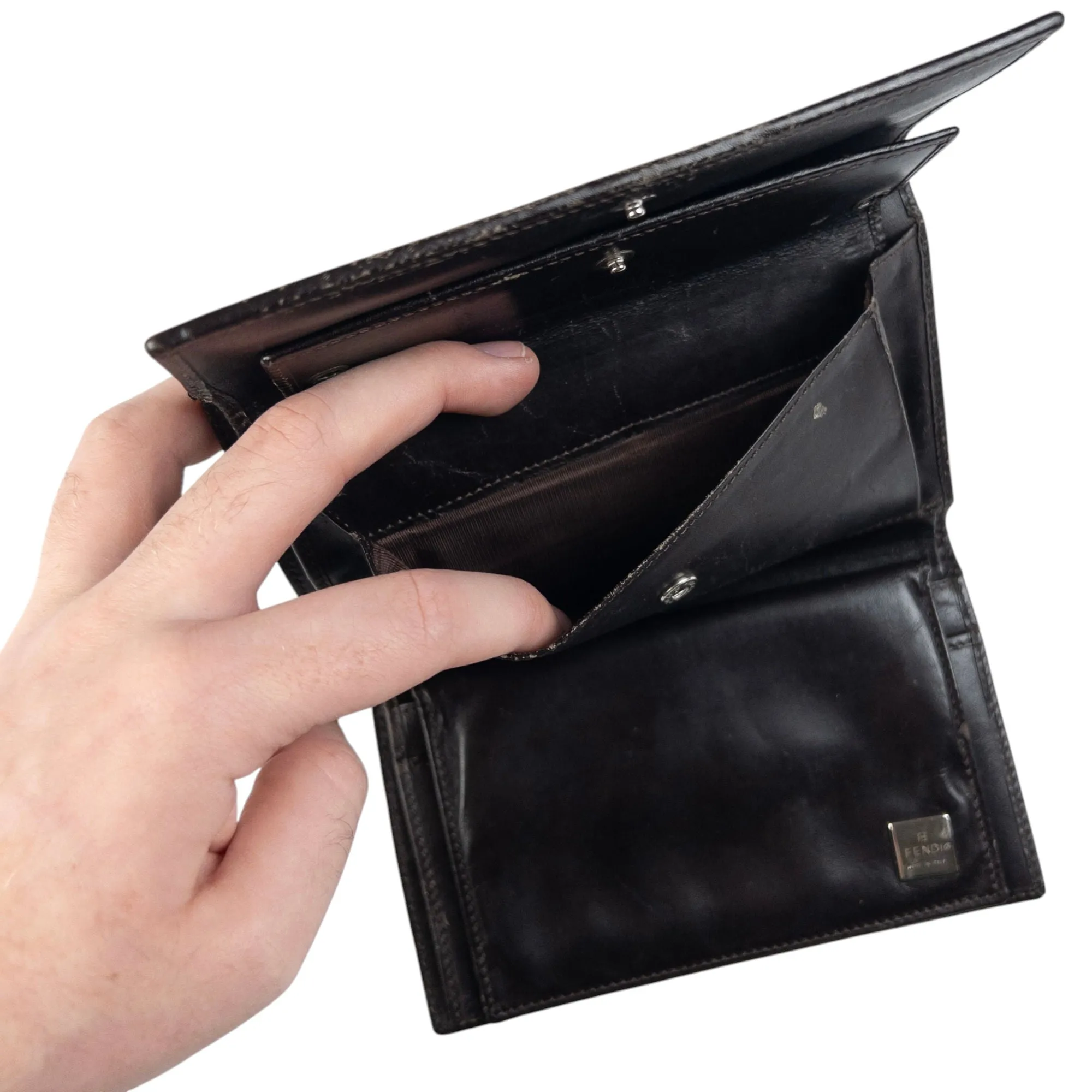 Vintage Fendi Monogram Tri-Fold Wallet