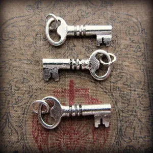 Vintage Silver Key Charm