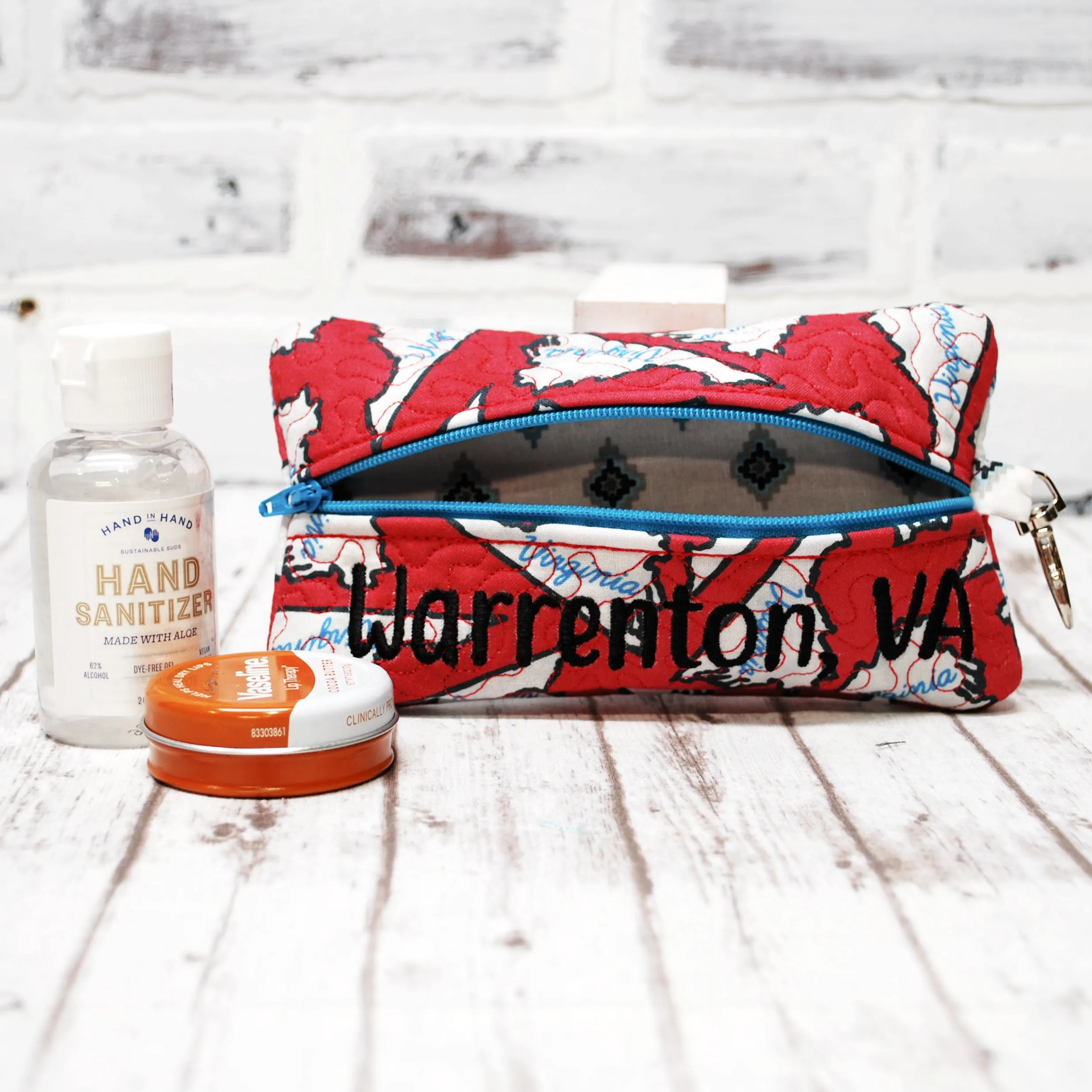 Virginia Personalized Quilted Pouch