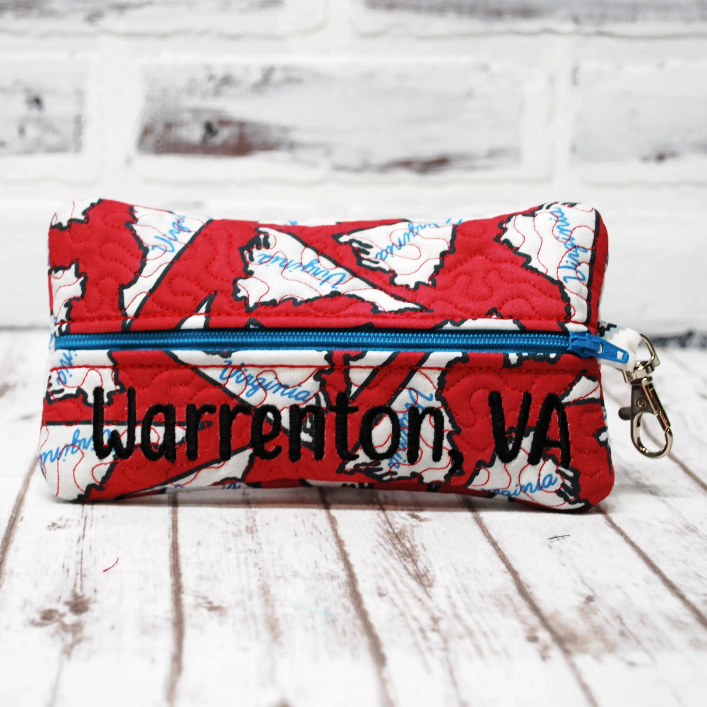 Virginia Personalized Quilted Pouch