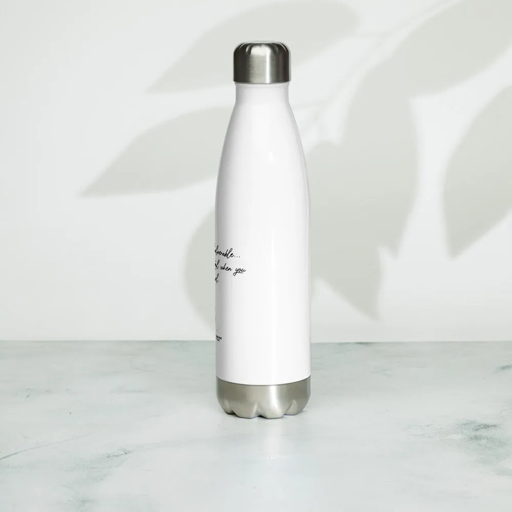 Vulnerable 2021 Black Type Lyric 1 Stainless Steel Water Bottle