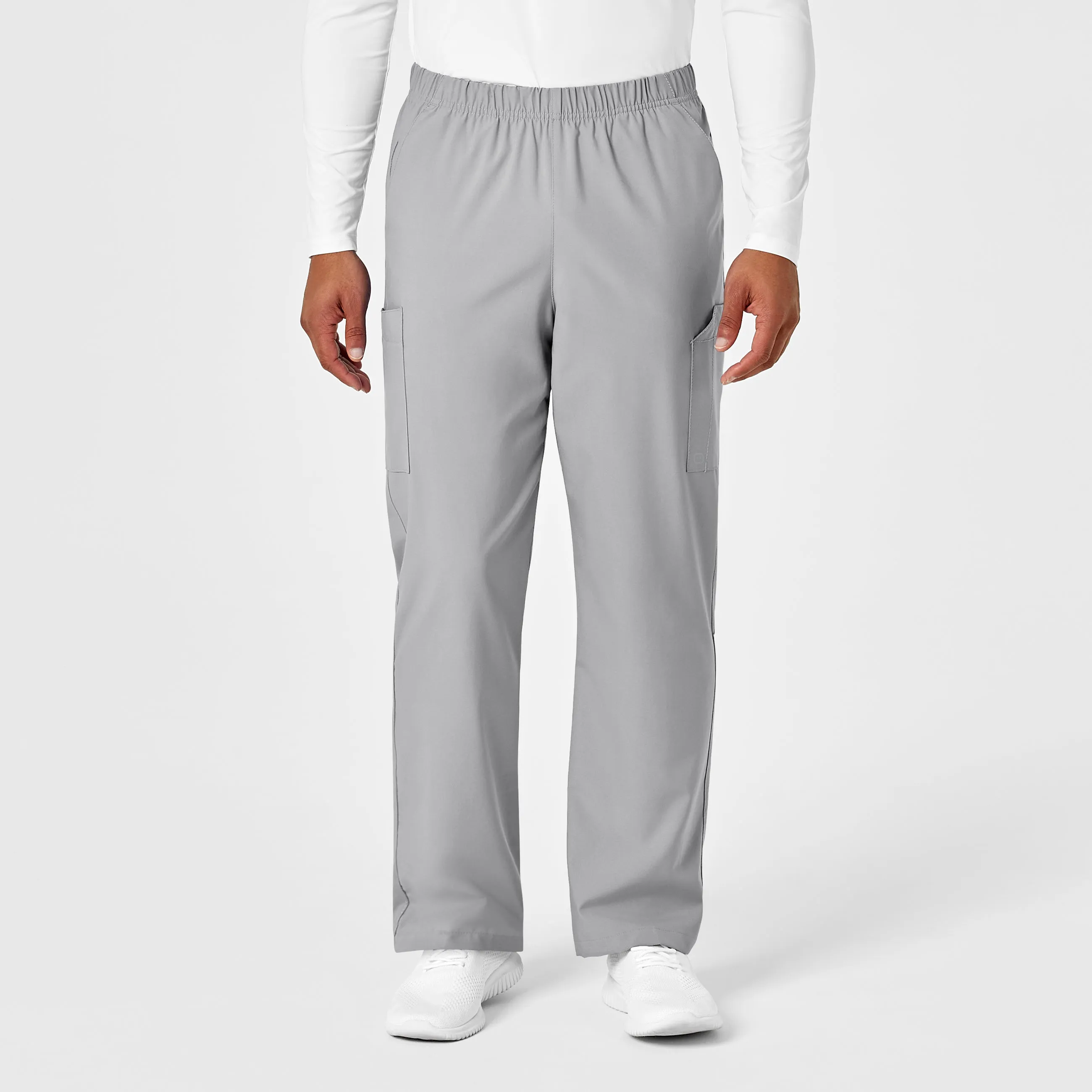 W123 5855 Unisex Multi-Cargo Scrub Pants Grey
