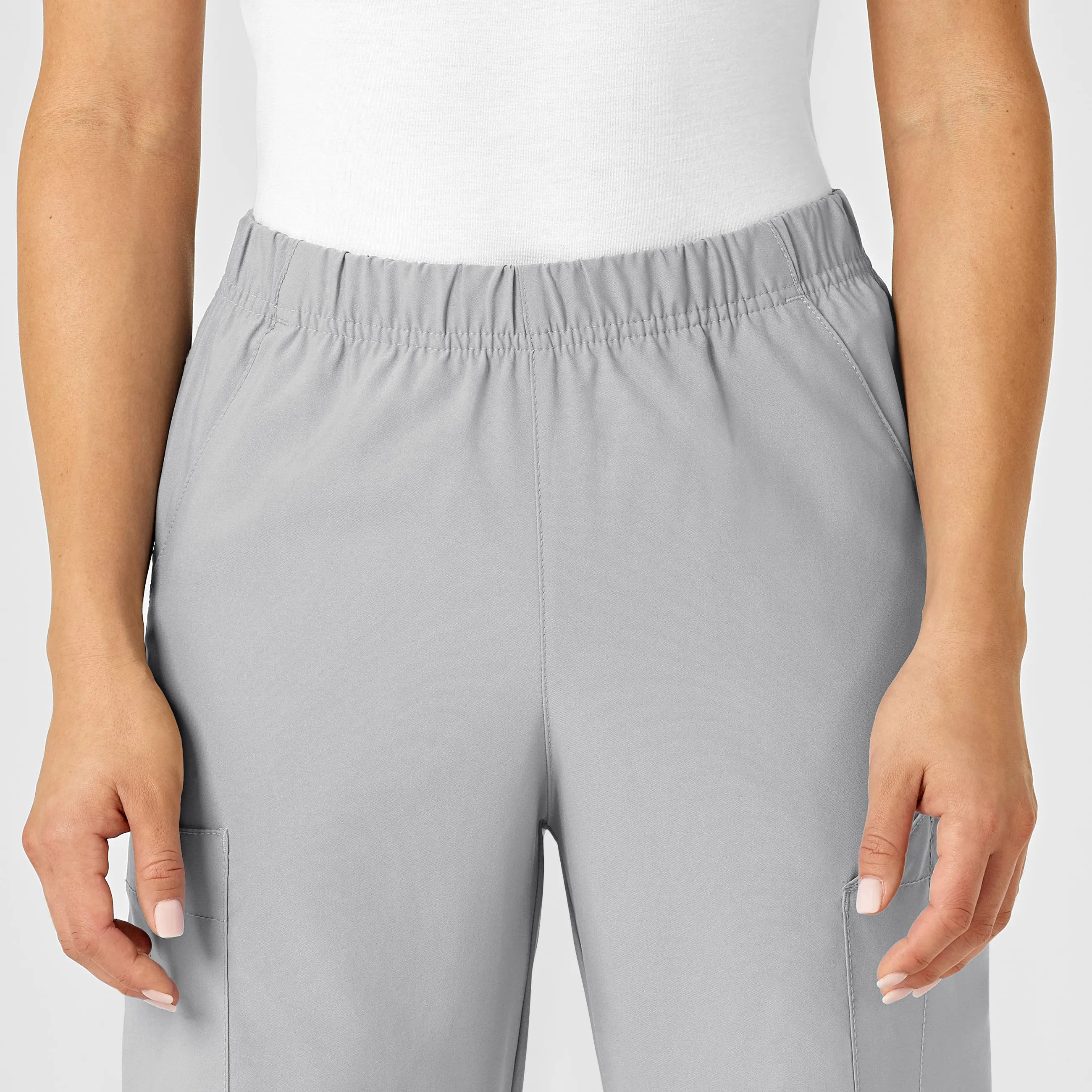 W123 5855 Unisex Multi-Cargo Scrub Pants Grey