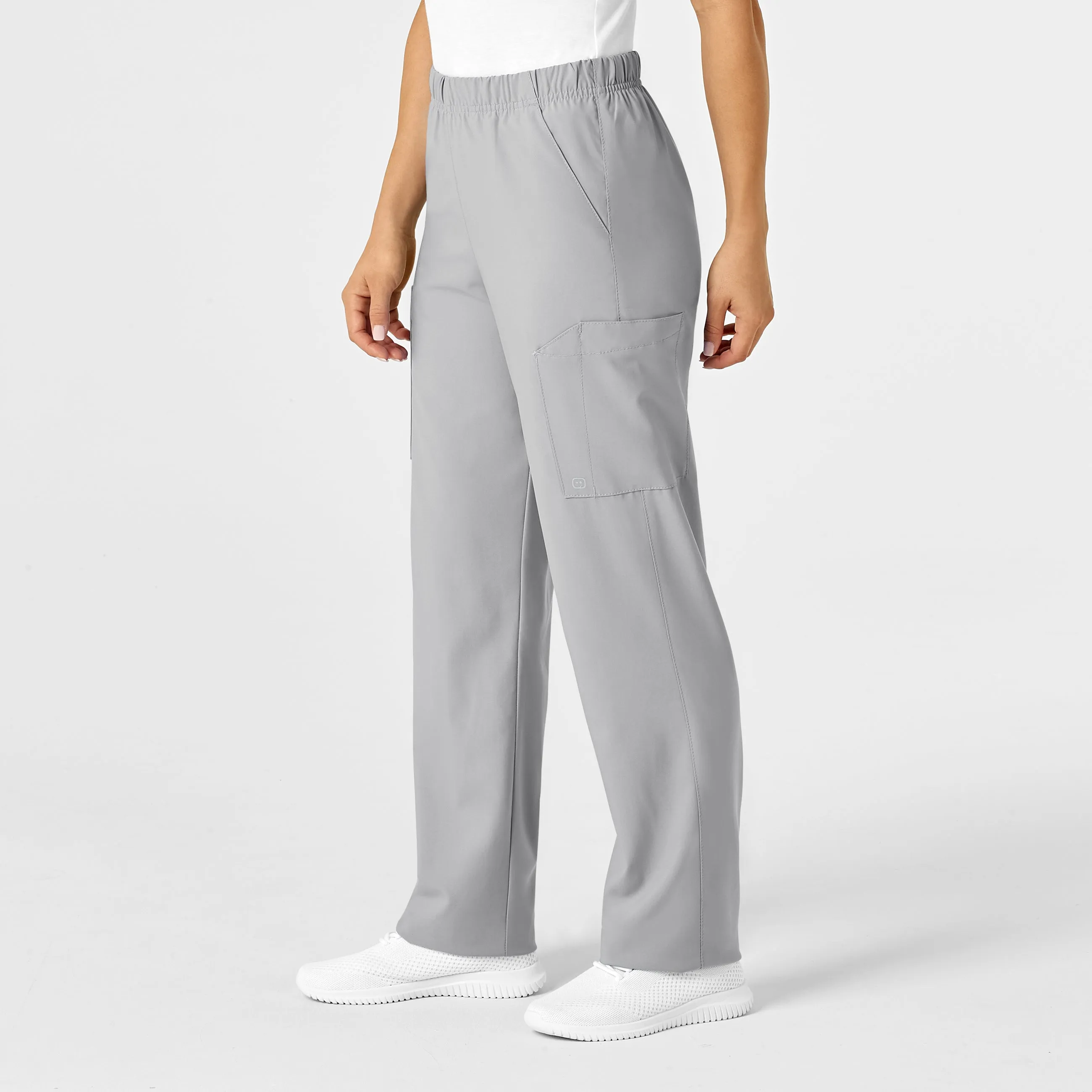 W123 5855 Unisex Multi-Cargo Scrub Pants Grey