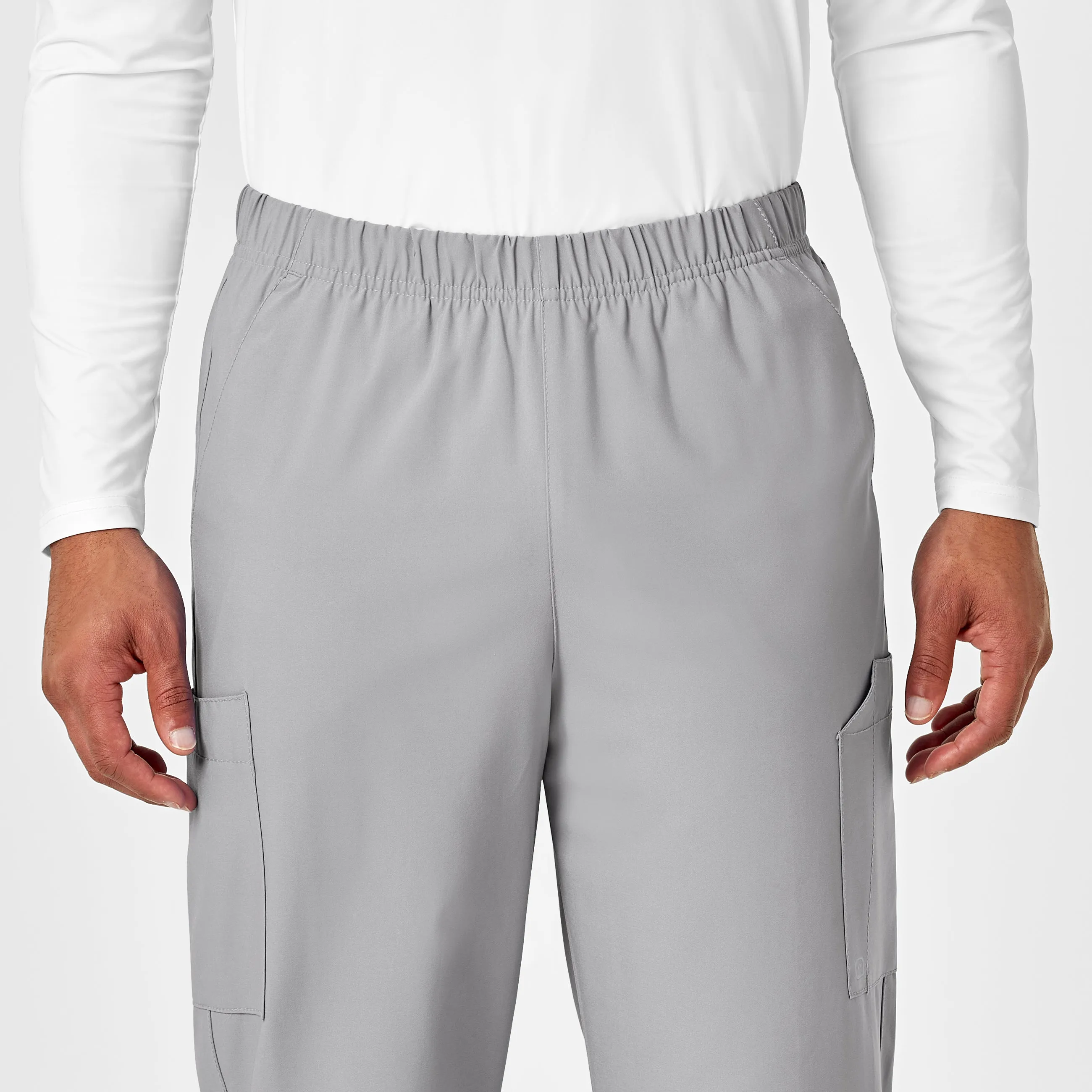 W123 5855 Unisex Multi-Cargo Scrub Pants Grey