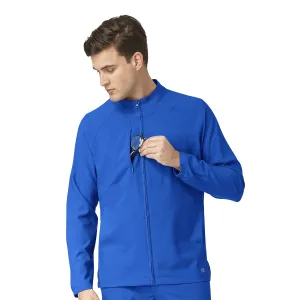 W123 8355 Men's Zip Front Warm Up Jacket Royal