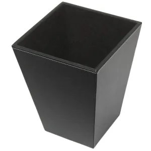 Waste bin 6qt - Black Leatherette