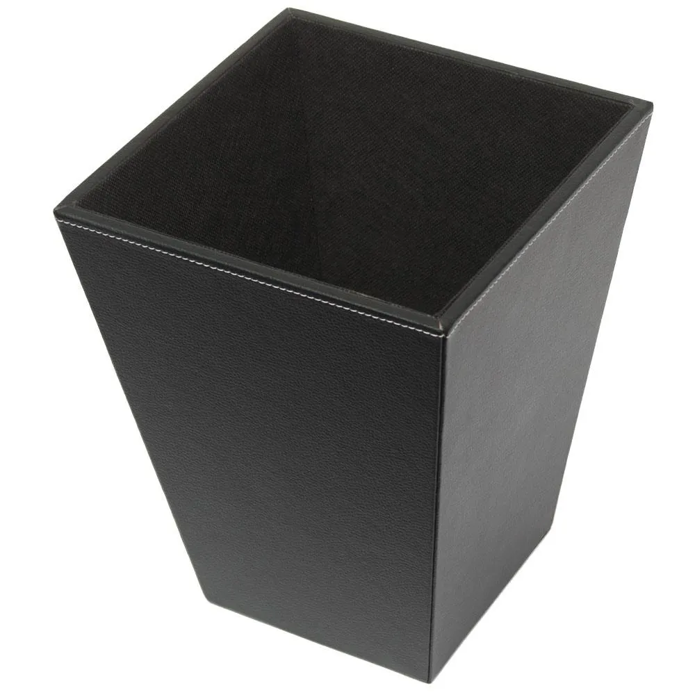 Waste bin 6qt - Black Leatherette