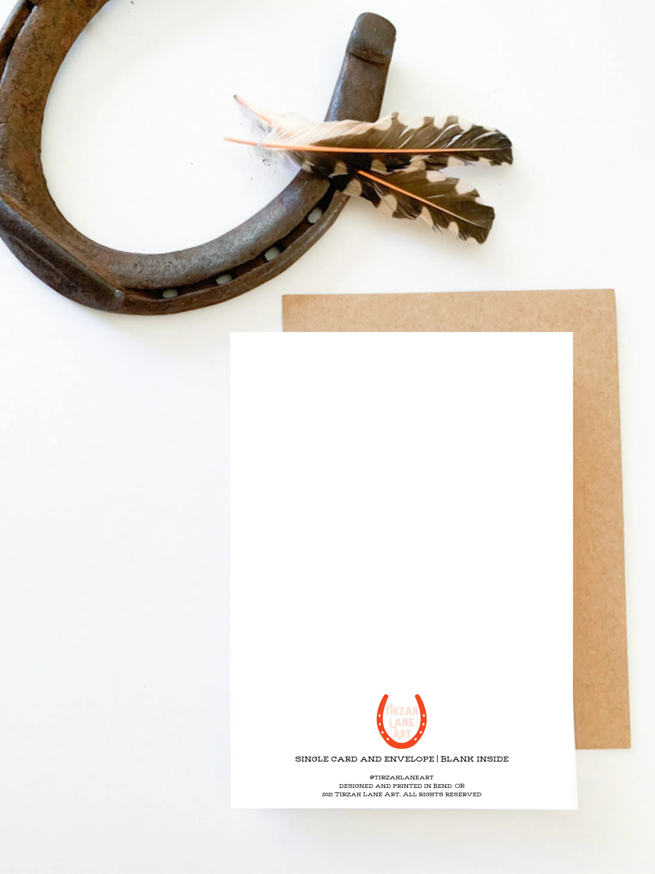 Western Horse Here for You Sympathy Encouragement Card Tirzah