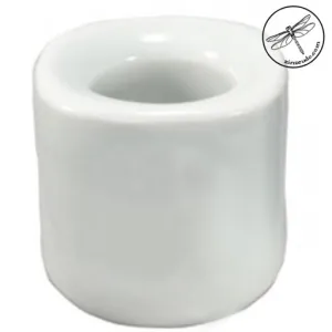 White Ceramic Chime Candle Holder