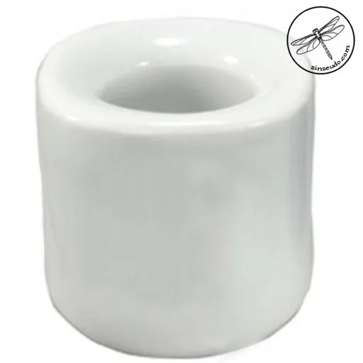 White Ceramic Chime Candle Holder