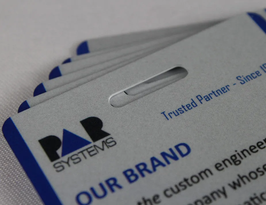 White ID Card Blanks for Thermal Printers (Luggage Slot Short Side)