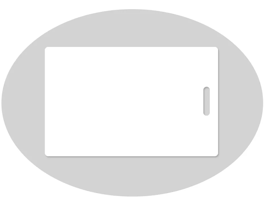 White ID Card Blanks for Thermal Printers (Luggage Slot Short Side)