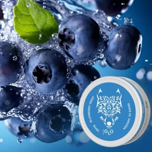 White OLO Blueberry Mint Nicotine Pouches