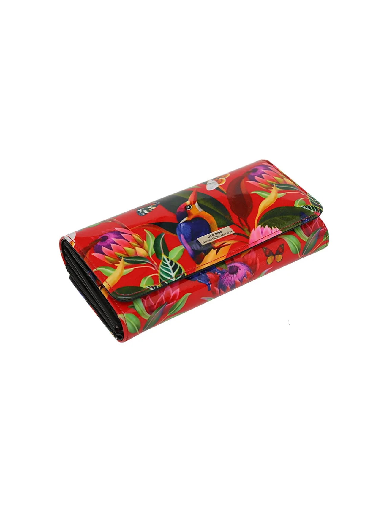 WILDFLOWER LGE RFID PATENT LEATHER WALLET- WSN2401