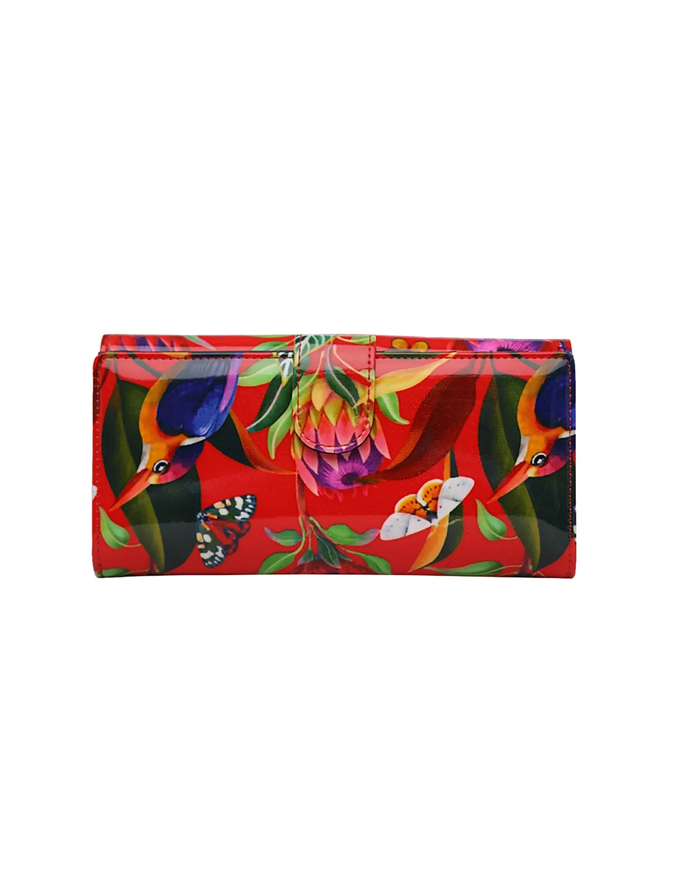 WILDFLOWER LGE RFID PATENT LEATHER WALLET- WSN2401