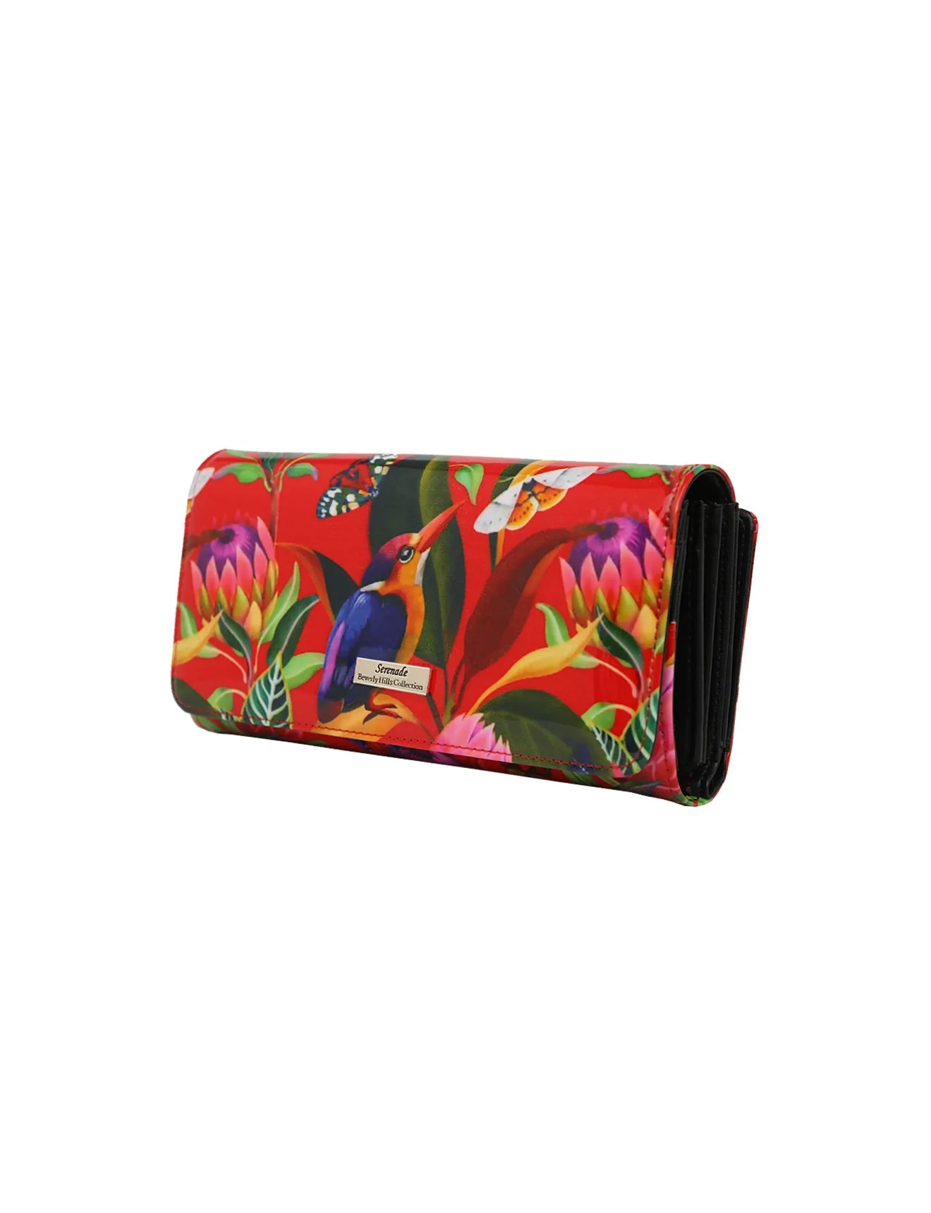 WILDFLOWER LGE RFID PATENT LEATHER WALLET- WSN2401