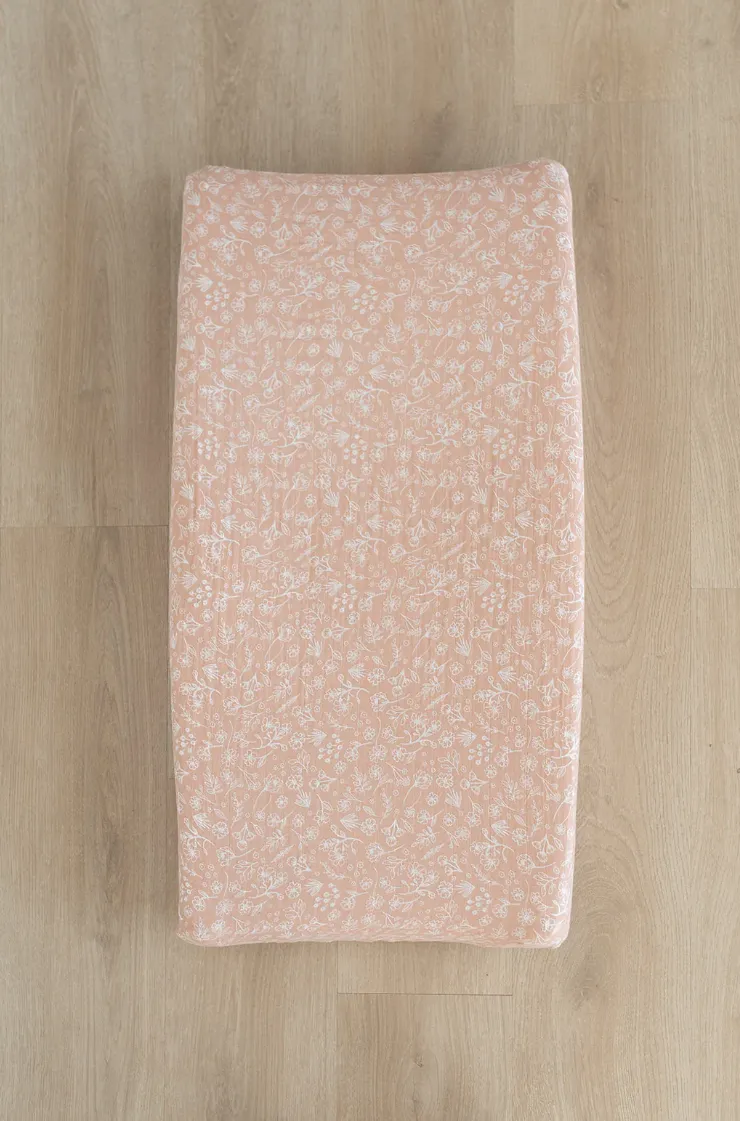 Wildflower Muslin Changing Pad Cover