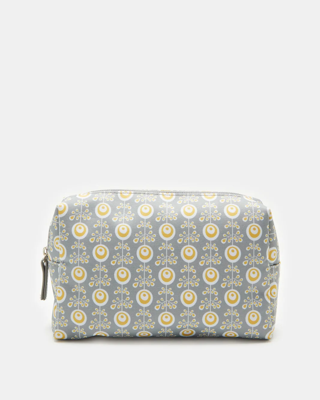 Women Grey Printed Cosmetic Pouch Set (2 Piece)