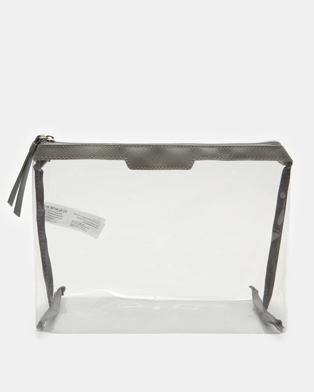 Women Grey Printed Cosmetic Pouch Set (2 Piece)