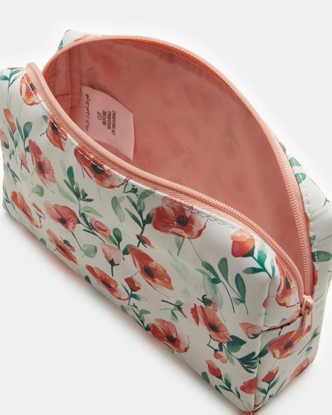 Women Pink Printed Cosmetic Pouch Set (3 Piece)