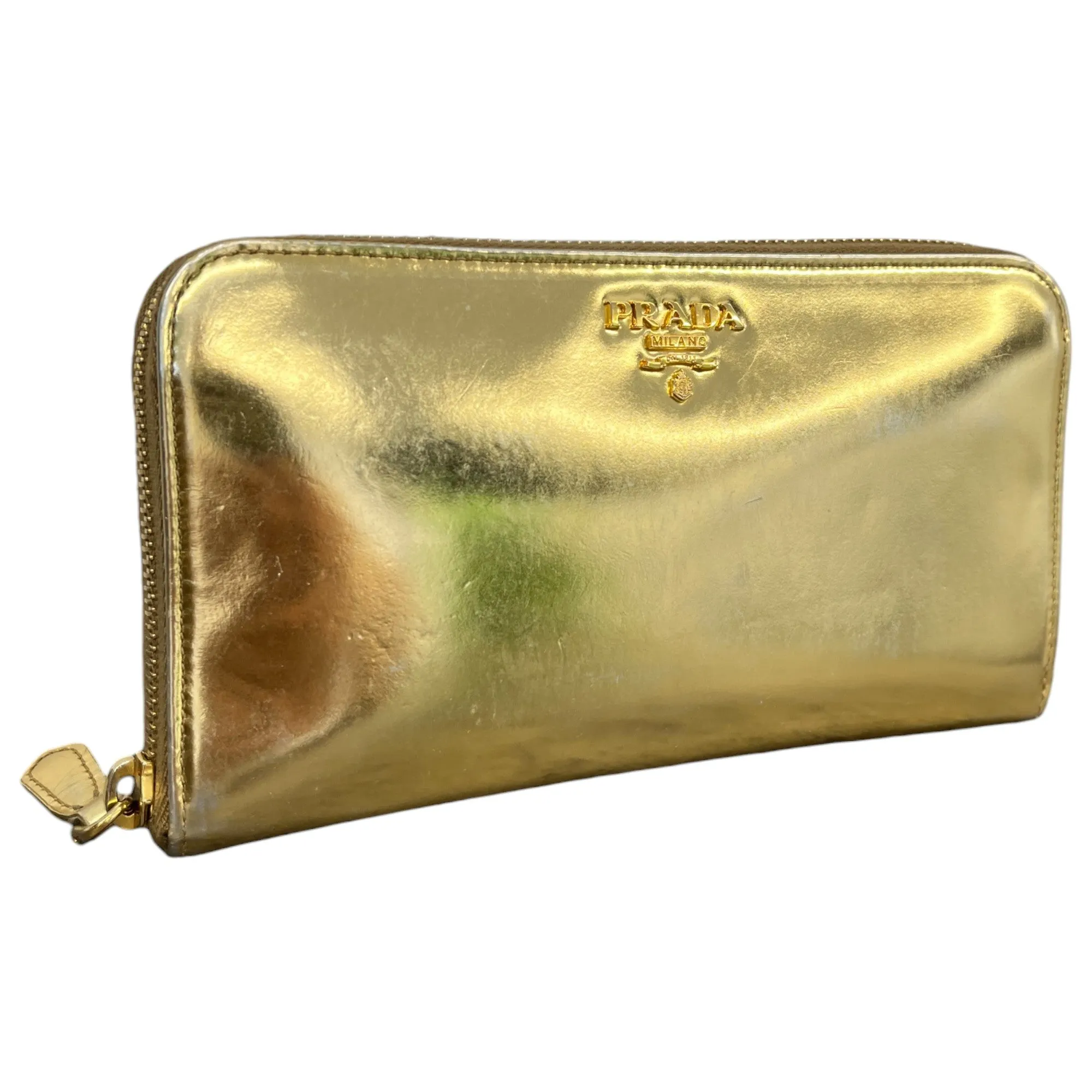 Women's Zip Around Long Purse Gold