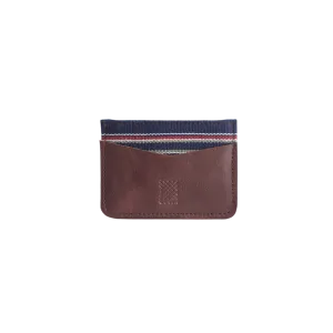 Woven Bulsa Card Holder in Brown Leather