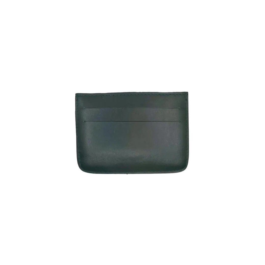 Woven Bulsa Card Holder in Moss Leather