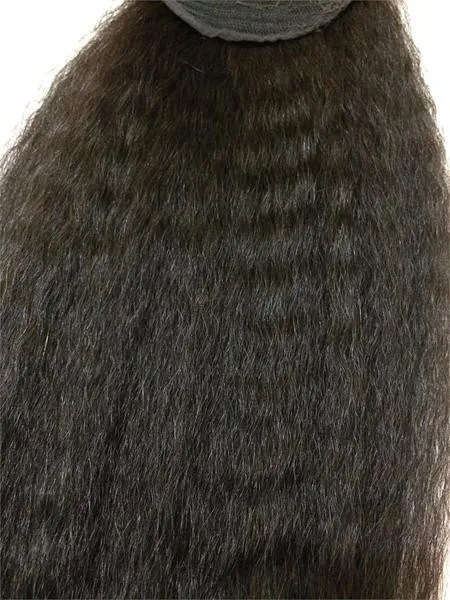 Wrap Around 100% Human Hair Ponytail in Kinky Straight 22" - Xtra Thick