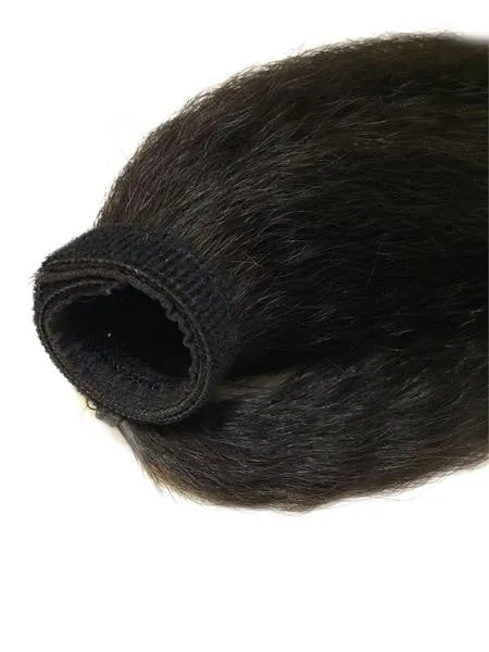 Wrap Around 100% Human Hair Ponytail in Kinky Straight 22" - Xtra Thick