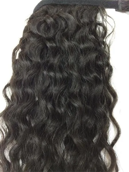 Wrap Around 100% Human Hair Ponytail in Kinky Wave 22"