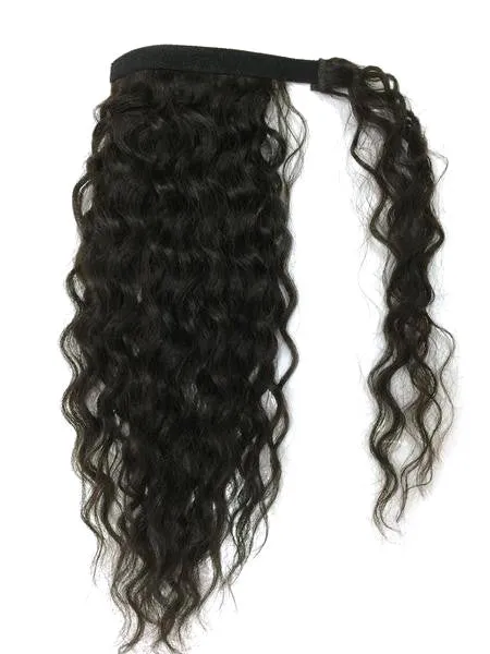 Wrap Around 100% Human Hair Ponytail in Kinky Wave 22"