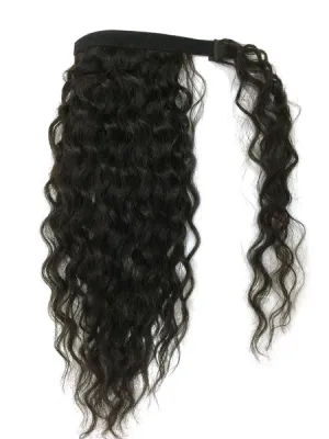 Wrap Around 100% Human Hair Ponytail in Kinky Wave 22"