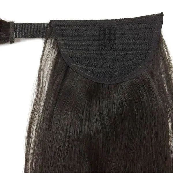 Wrap Around 100% Human Hair Ponytail in Straight 14"