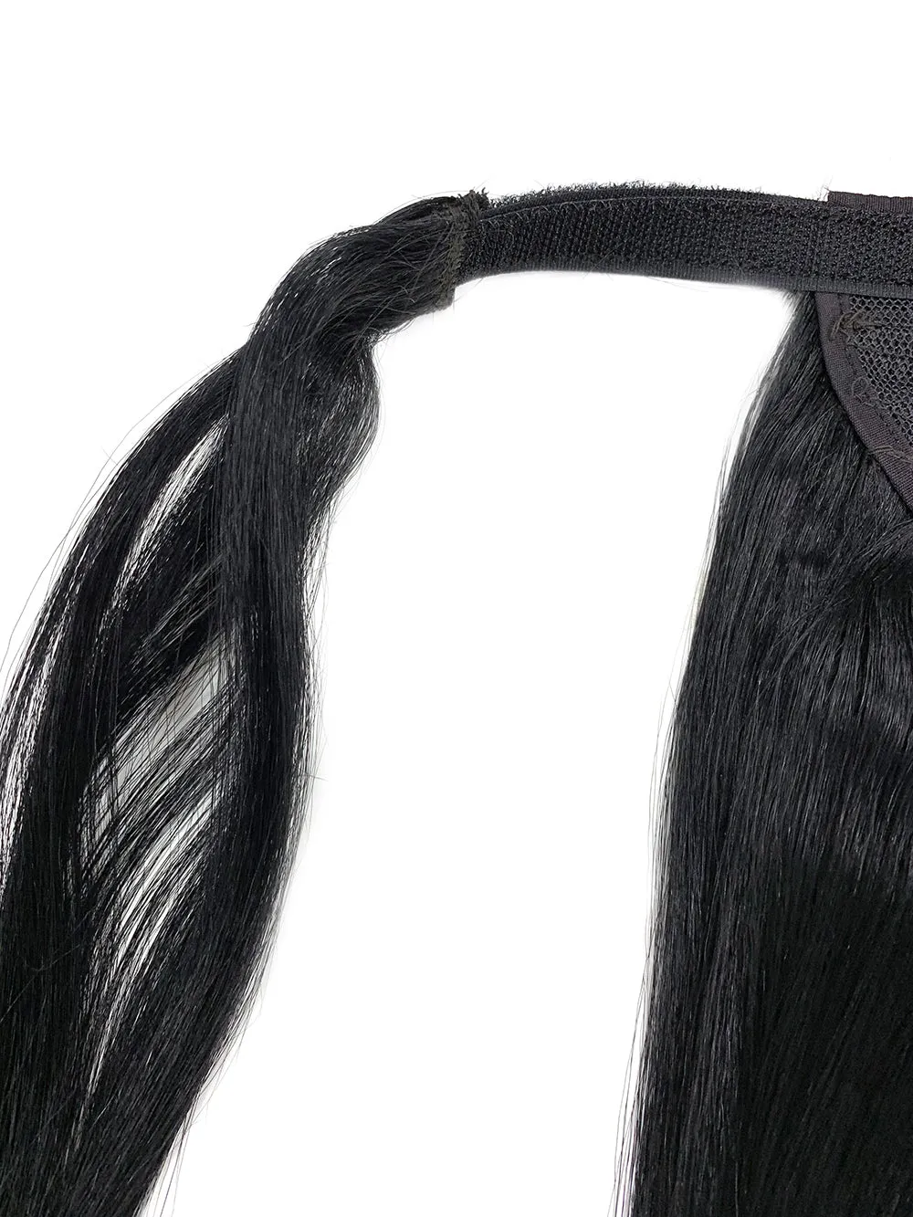 Wrap Around 100% Human Hair Ponytail in Yaki Perm Straight 22"