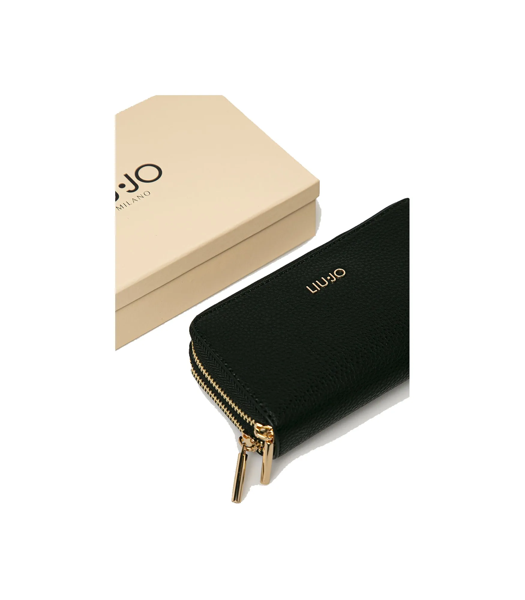 Xl Double Zip Around - Nero