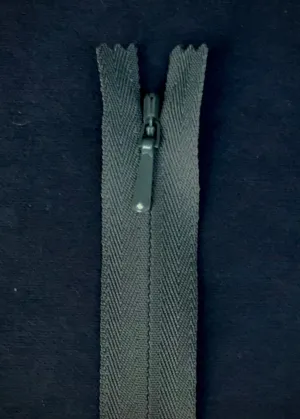 YKK Invisible Zip. Olive