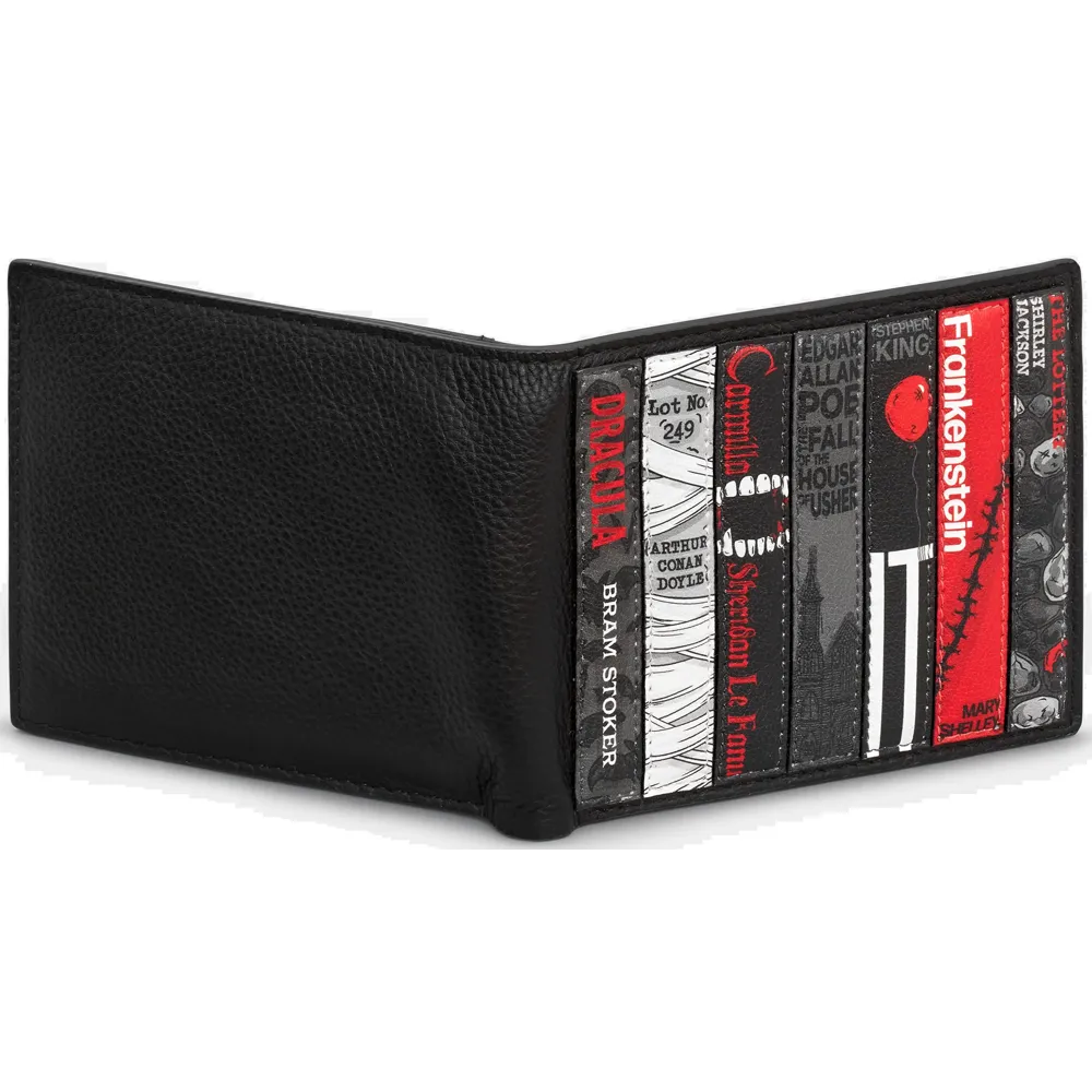 Yoshi Horror Bookworm Black Leather Wallet