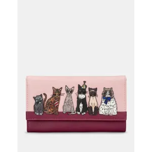Yoshi Party Cats Flap Over Leather Matinee Purse