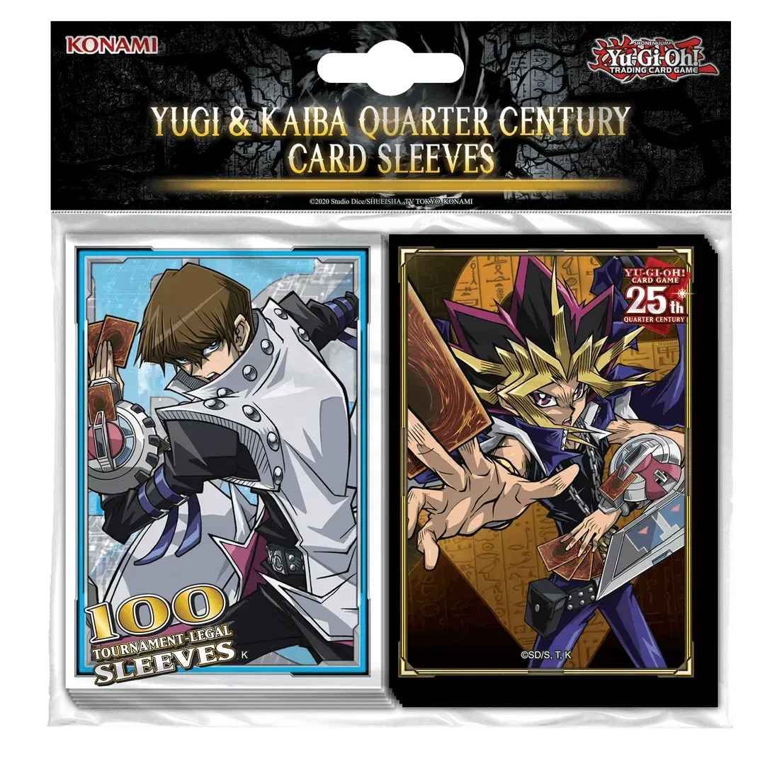 Yugi & Kaiba Quarter Century Card Sleeves (100 Sleeves)