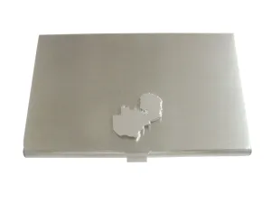 Zambia Map Shape Pendant Business Card Holder