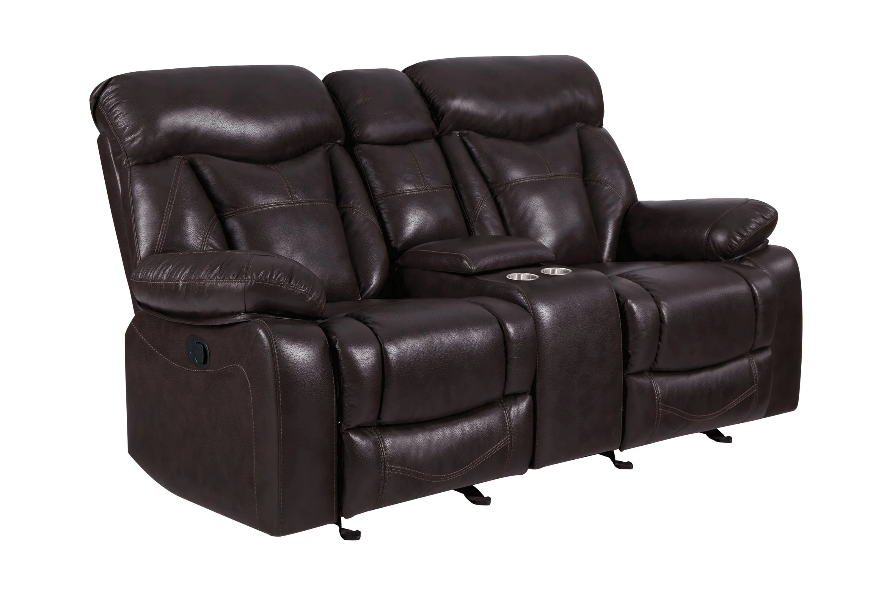 Zimmerman Upholstered Tufted Living Room Set Dark Brown SKU: 601711-S2